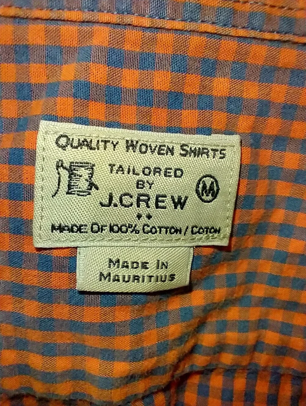 J Crew Checkered Long Sleeve Button Down Shirt Men's sz Medium.